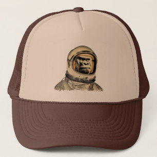 Space ape Gorila espacial Raum-Affe Singe de l'e Trucker Hat
