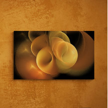 Space Apricot Fractal Abstract Art Poster