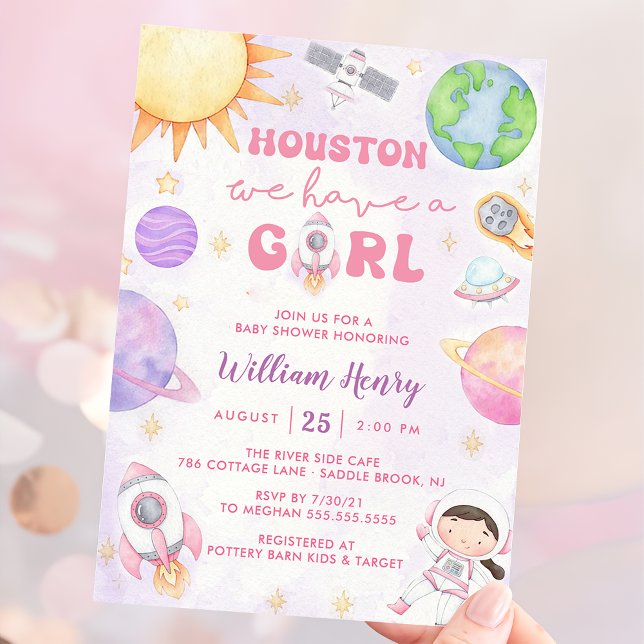 Space Astronaut 1st Birthday Party Invitation (Creator Uploaded)