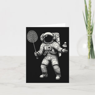 Space Astronaut Badminton Player Shuttle Sport _7  Card