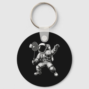 Space Astronaut Badminton Player Shuttle Sport  Keychain