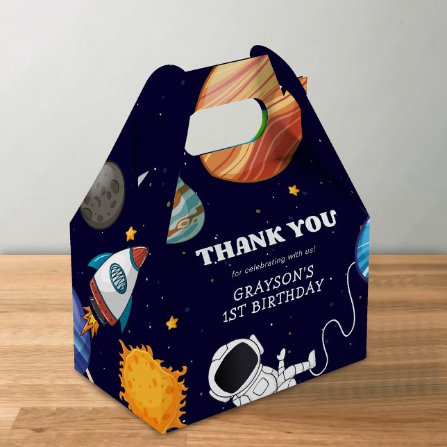 Space Astronaut Birthday Party Favor Box (Creator Uploaded)