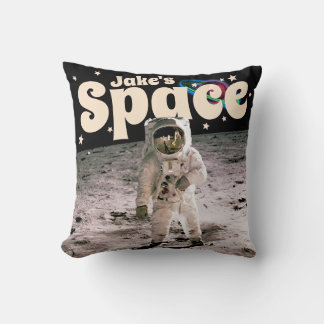 Space astronaut custom vintage apollo 11 mission throw pillow