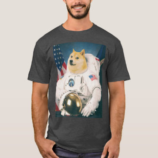 Space Astronaut Dog Shiba Funny Dog Lovers T-Shirt