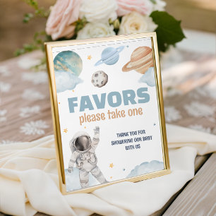 Space Astronaut Favours Thank You Sign 8x10