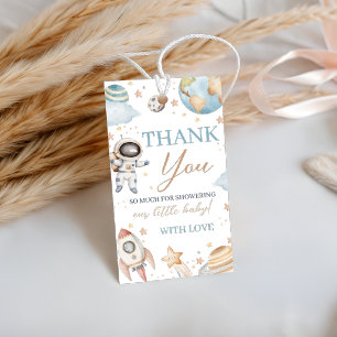 Space Astronaut Galaxy Favour Thank You Tag