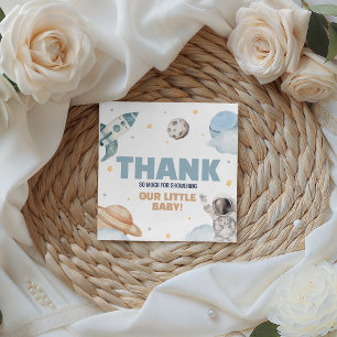 Space Astronaut Galaxy Favour Thank You Tag
