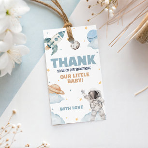 Space Astronaut Galaxy Favour Thank You Tag