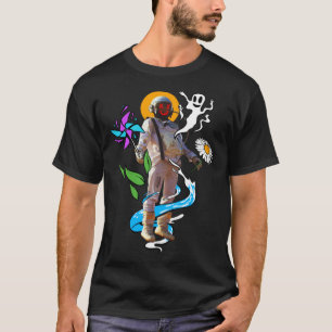 Space astronaut ghosts flower T-Shirt