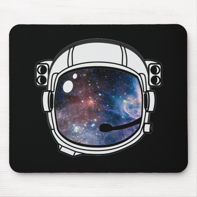 Space Astronaut Helmet Mouse Pad (Front)