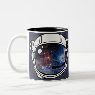Space Astronaut Helmet Two-Tone Coffee Mug