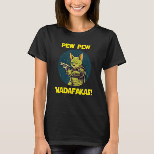 Space Astronaut Pew Madafakas Burmese Cat T-Shirt