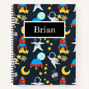 Space Astronaut Planet Personalized  Notebook