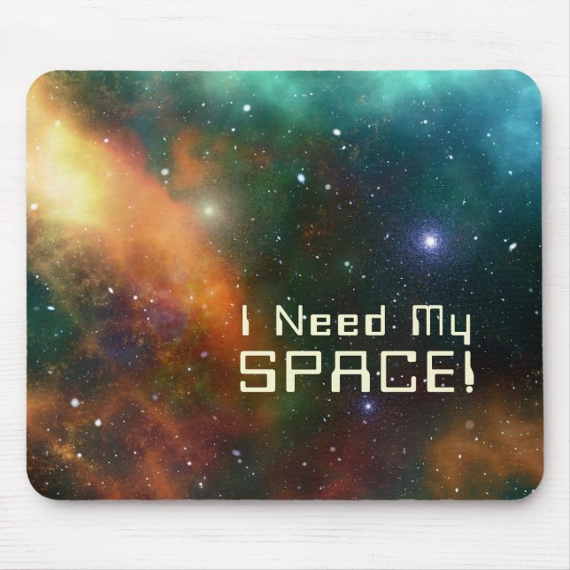 Space Astronomy Cosmic Nebula Stars Galaxy Quote Mouse Pad (Front)