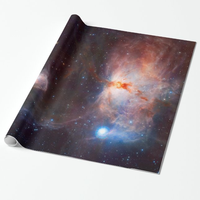 Space Astronomy Flame Nebula Universe Wrapping Paper (Unrolled)