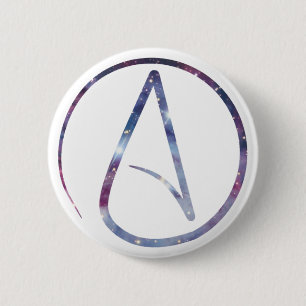 Space Atheist Symbol 2 Inch Round Button