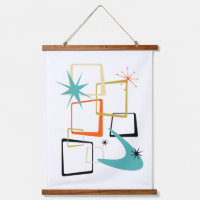 Space Atomic Age Abstract Squares Mid-century