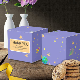 Space Baby Shower, Cosmic Cutie, Gender Neutral Favor Box