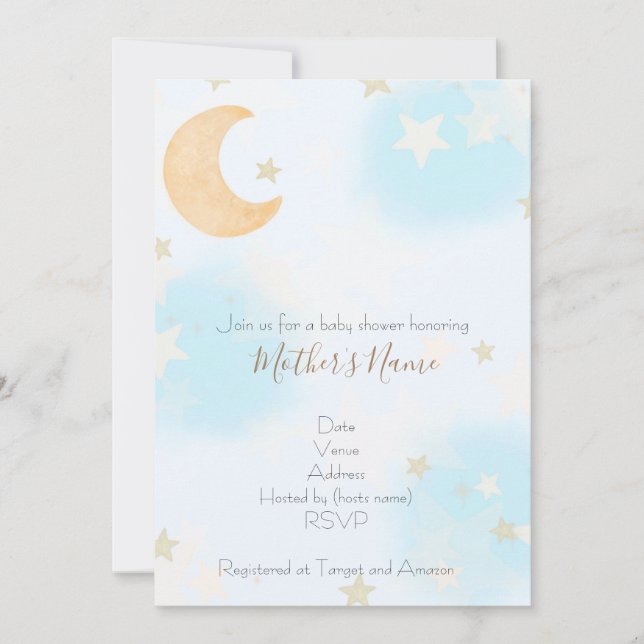 Space Baby Shower Invitatiom  Invitation (Front)