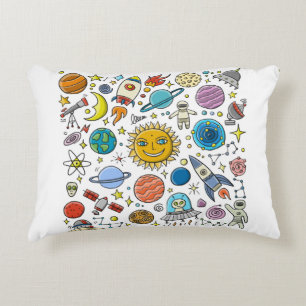 Space Background. Planets of the solar system. Roc Accent Pillow
