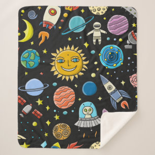 Space Background. Planets of the solar system. Roc Sherpa Blanket