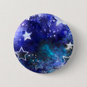 Space Background with Stars 2 Inch Round Button