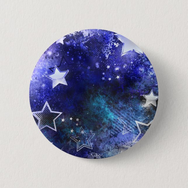 Space Background with Stars 2 Inch Round Button (Front)