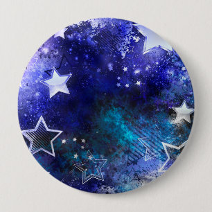 Space Background with Stars 4 Inch Round Button