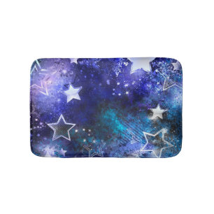 Space Background with Stars Bath Mat