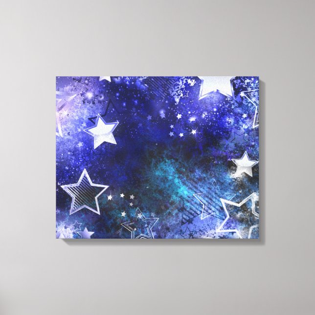 Space Background with Stars Canvas Print (Front)