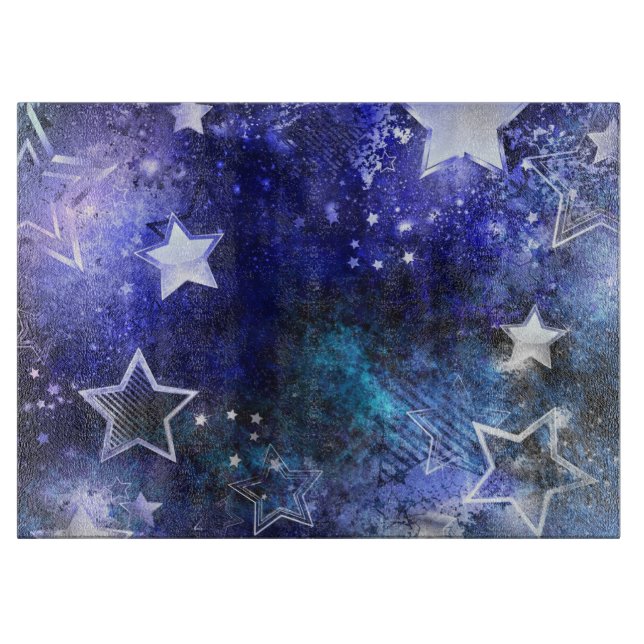 Space Background with Stars Cutting Board (Front)