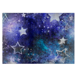 Space Background with Stars Cutting Board