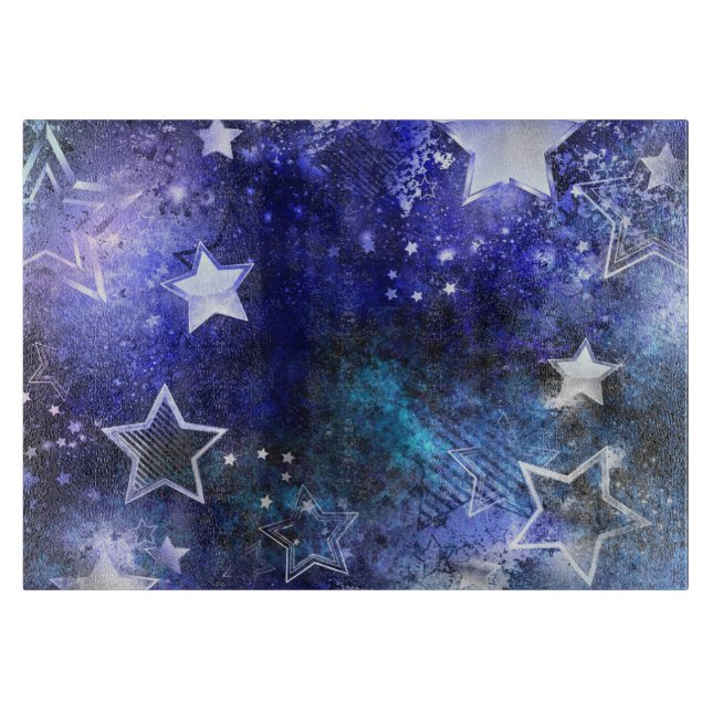 Space Background with Stars Cutting Board (Front)