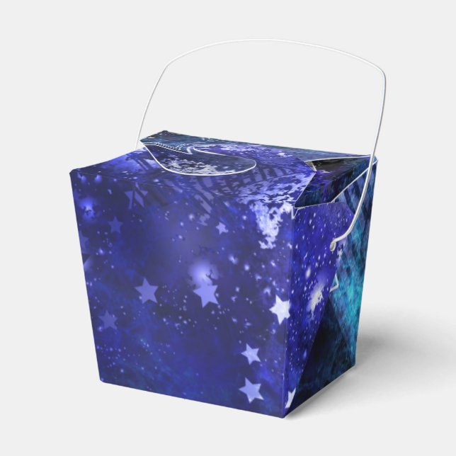 Space Background with Stars Favor Box (Front Side)