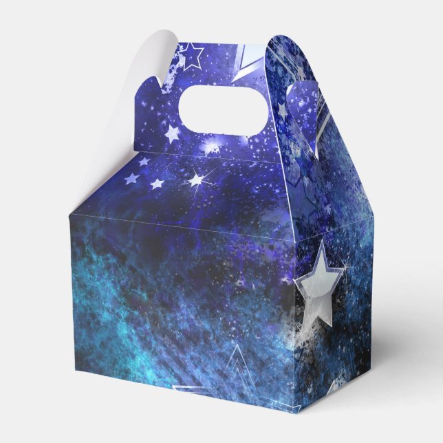 Space Background with Stars Favor Box (Front Side)