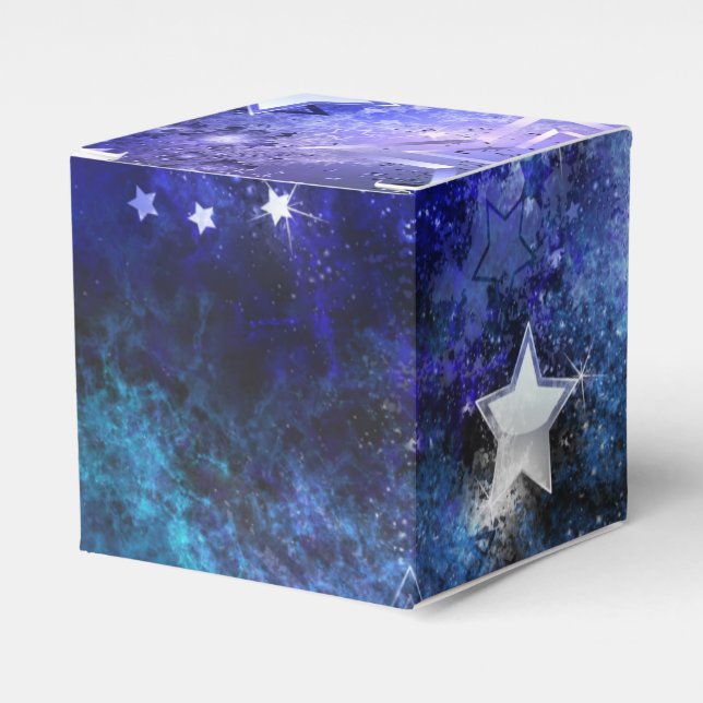 Space Background with Stars Favor Box (Front Side)