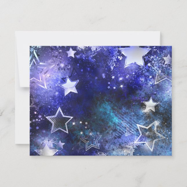 Space Background with Stars Invitation (Front)