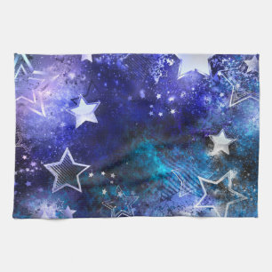 Space Background with Stars Kitchen Towel