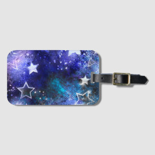 Space Background with Stars Luggage Tag