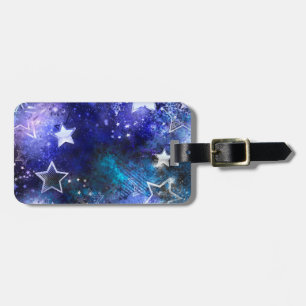 Space Background with Stars Luggage Tag