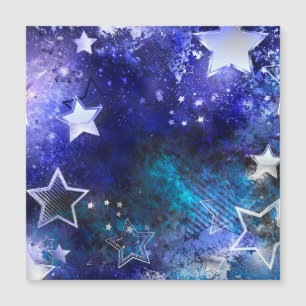 Space Background with Stars Magnetic Invitation