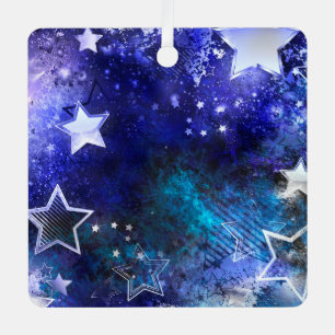 Space Background with Stars Metal Ornament