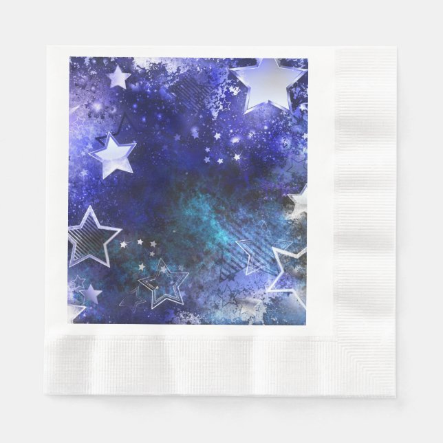 Space Background with Stars Napkin (Front)