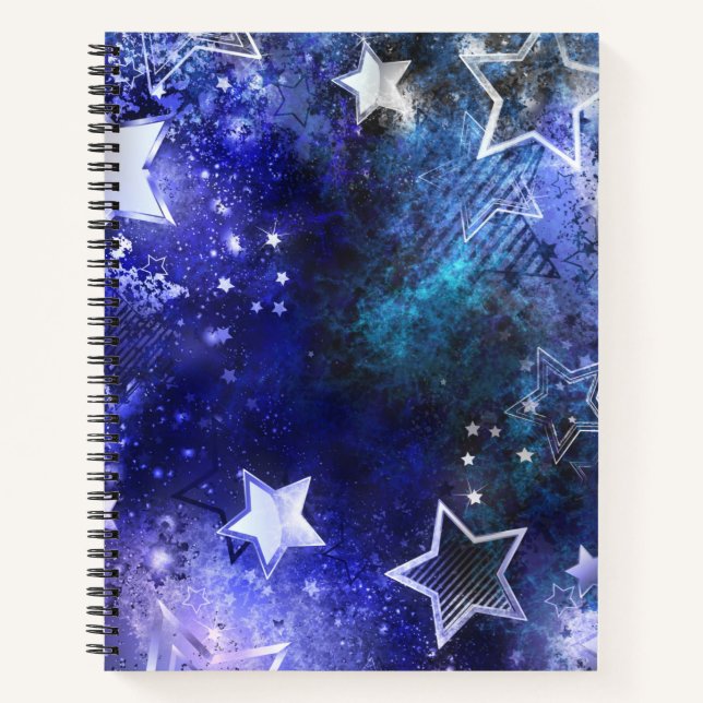 Space Background with Stars Notebook (Front)