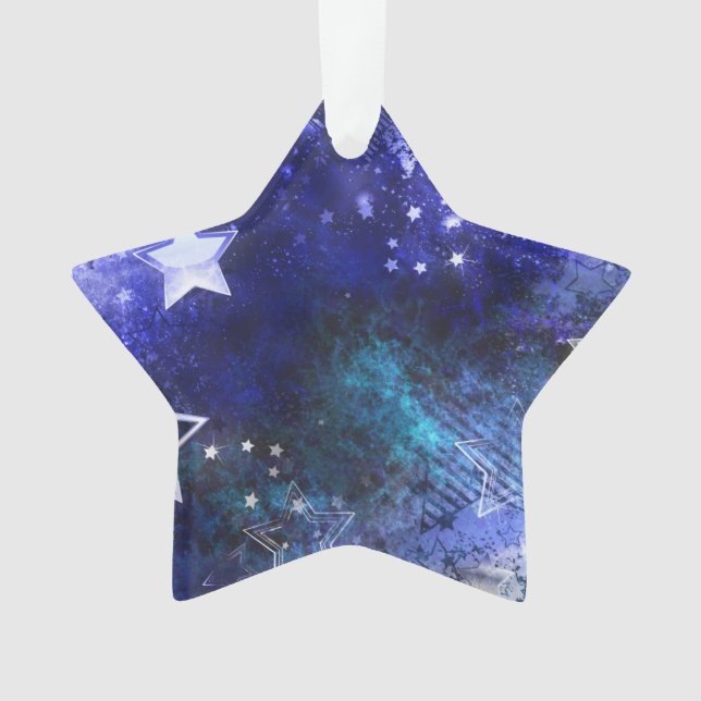Space Background with Stars Ornament (Front)
