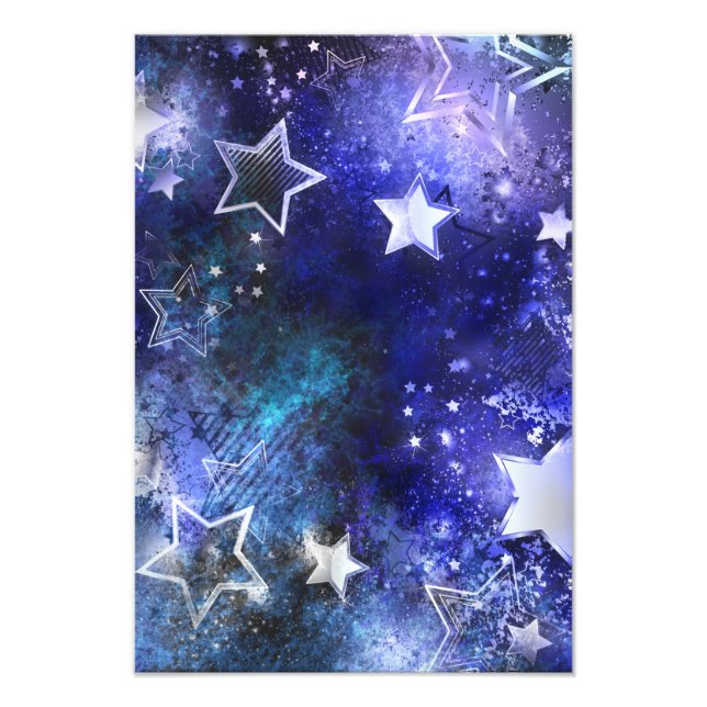 Space Background with Stars Photo Print (Front)