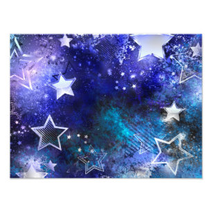 Space Background with Stars Photo Print