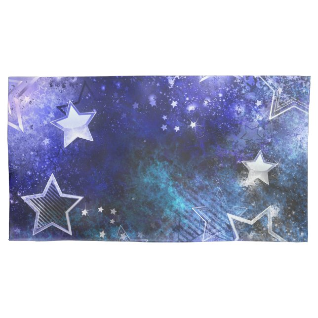 Space Background with Stars Pillowcase (Front-Left)