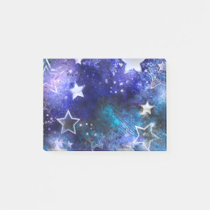 Space Background with Stars Post-it Notes