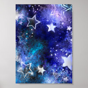 Space Background with Stars Poster